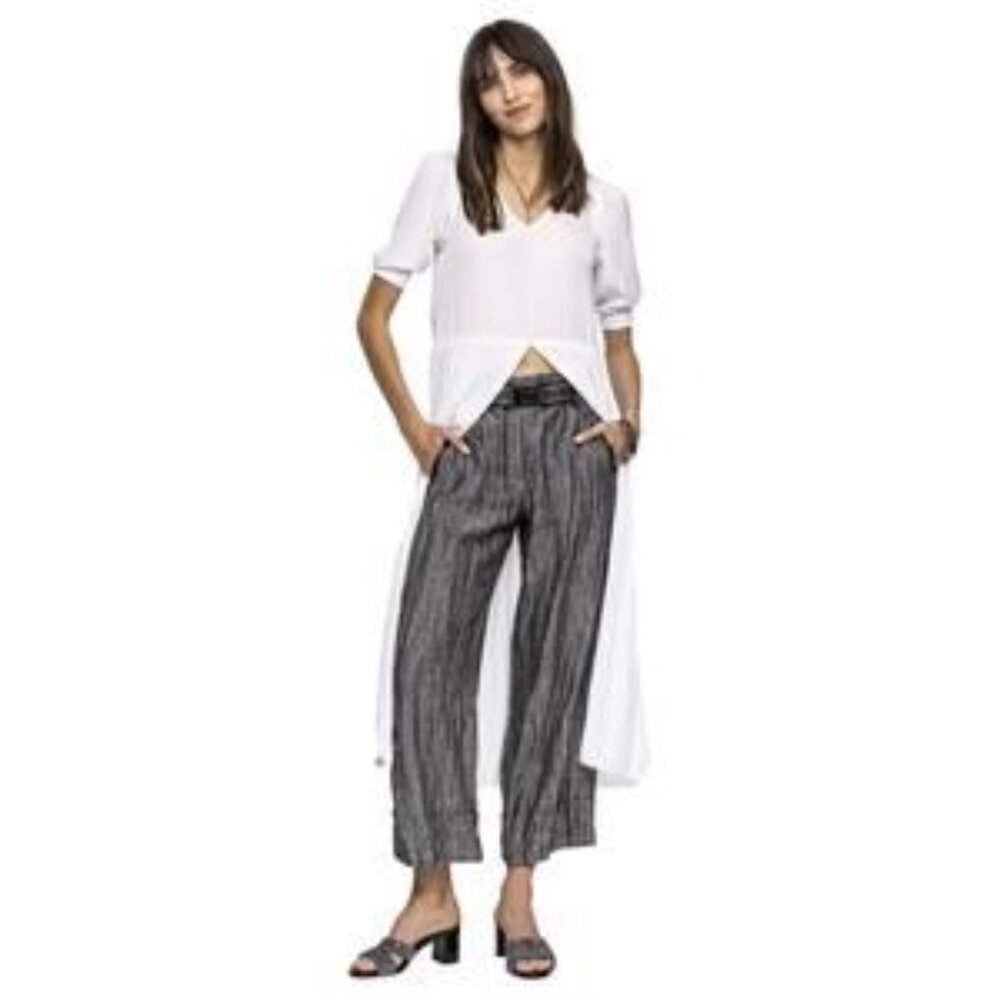NEW BEATE HEYMANN cullotte stripe pant in grey